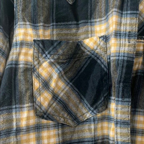 Plaid Flannel Maurice’s  Shirt in Blue and Yellow - Picture 2 of 8